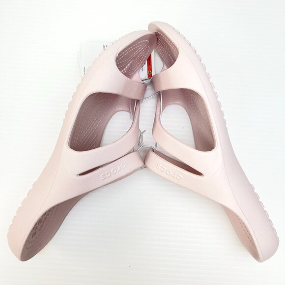 Sz 9- NWT Crocs Kadee II Iconic Comfort Z-Strap Sandals Barely Pink - Picture 11 of 15